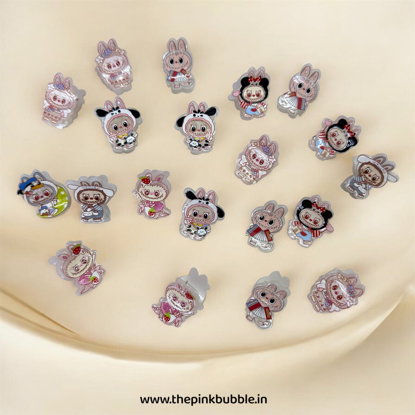 Mini Labubu Clutchers/Clips ( Pack of 2)