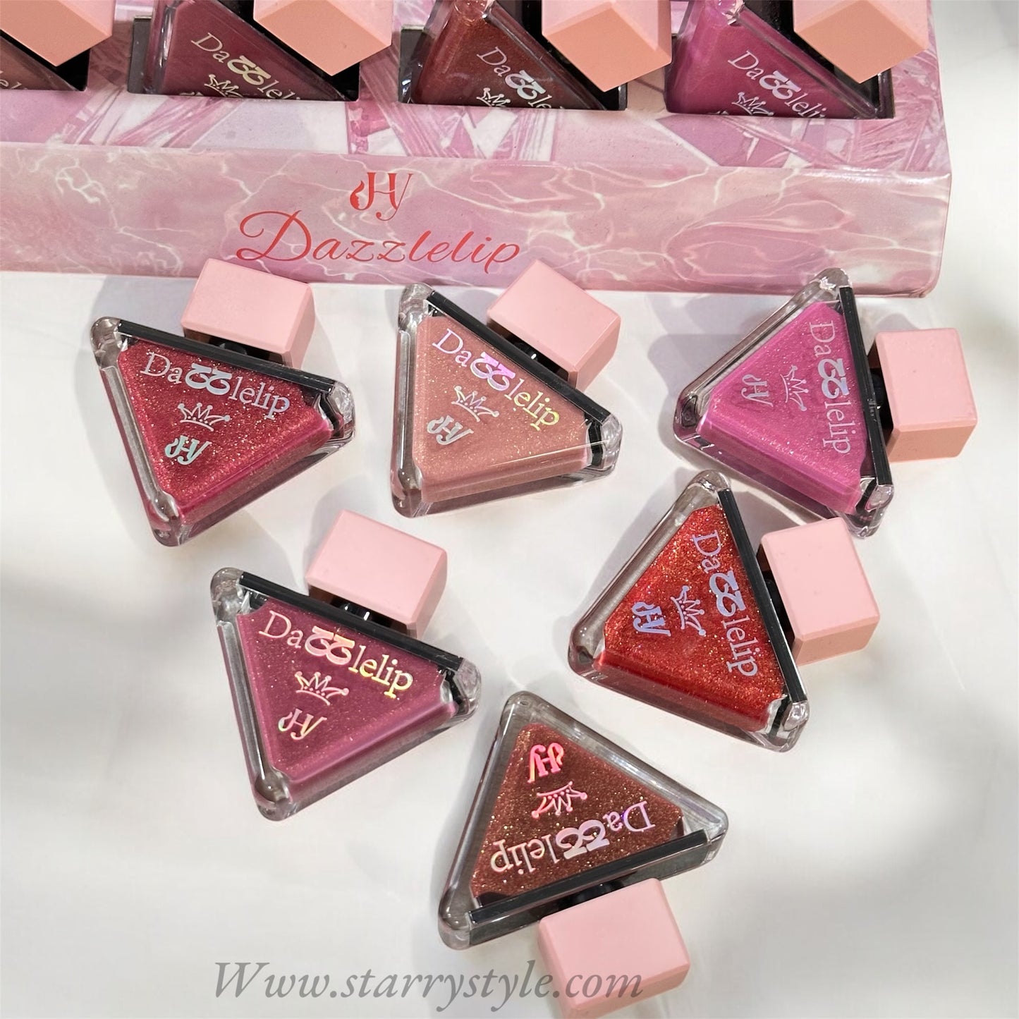 Glitter Triangular Glossy Lipstick