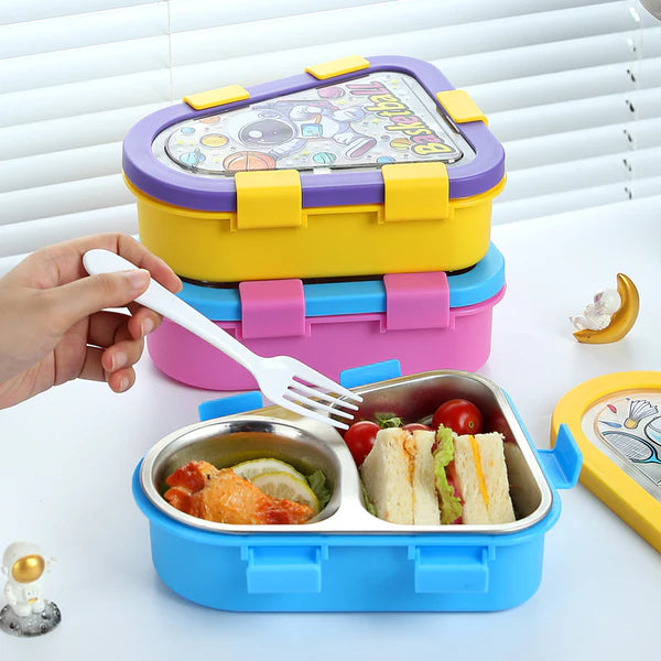 Happy Bento Triangular Tiffin Box|3 Compartment