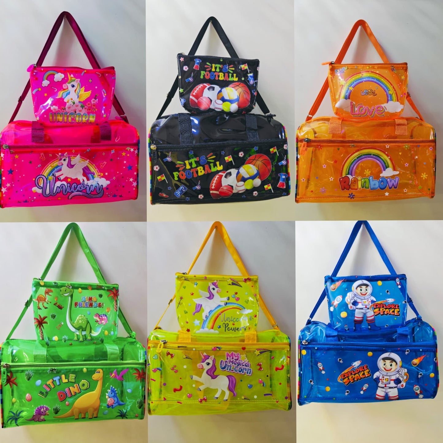 Neon Duffel Bag|| Pouch Inside