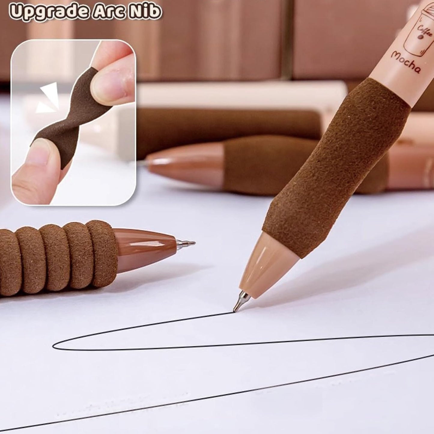 Coffee Gel Pen (Set Of 5 Pens)