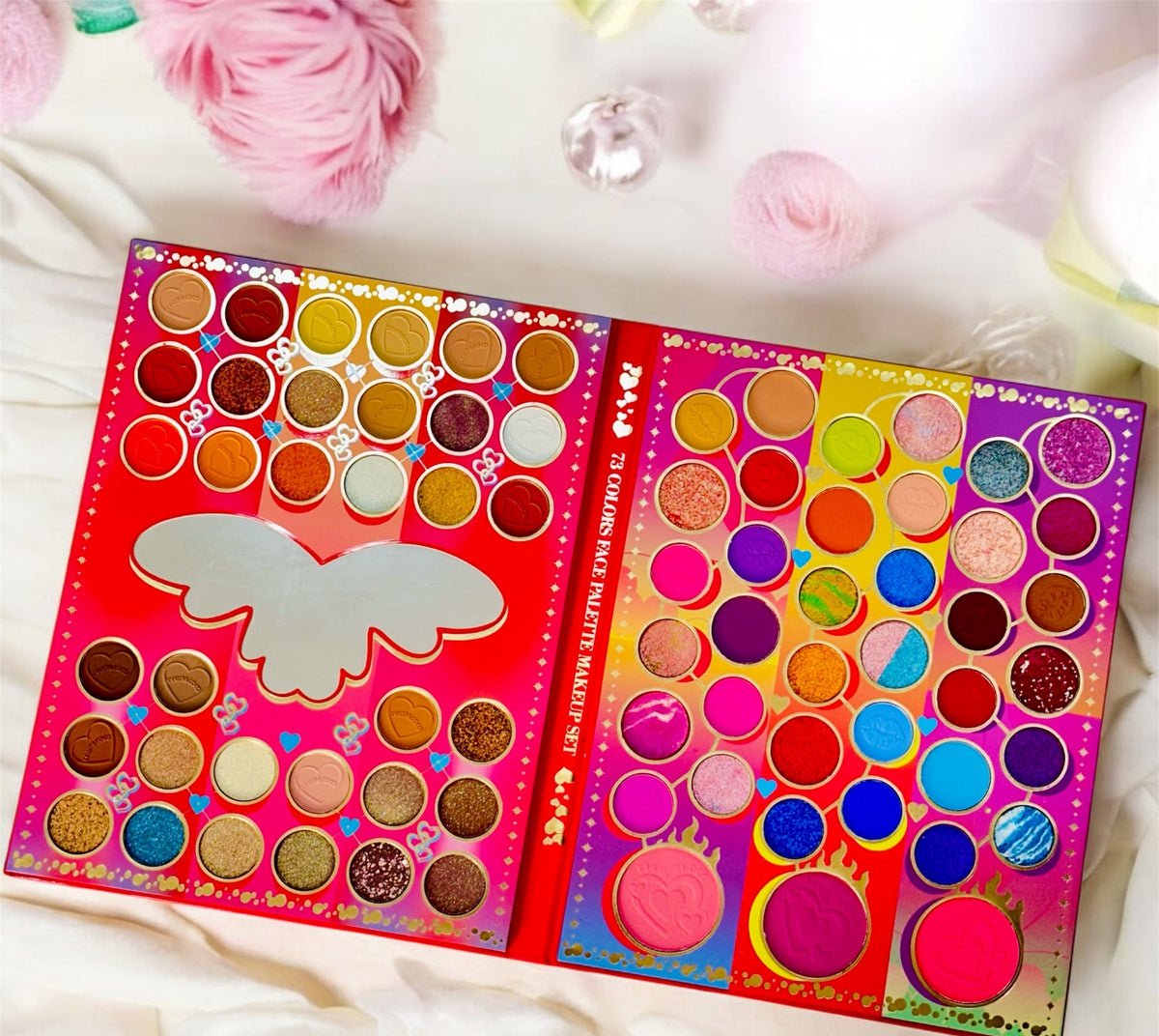 COCO-B Complete Makeup Palette| Two Folding Layers| 73 Colours Makeup Palette