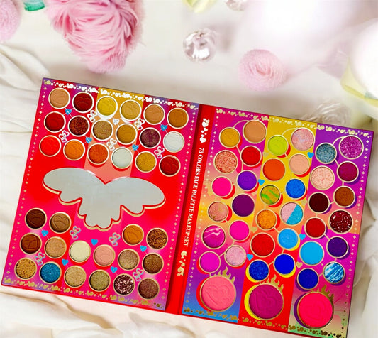 COCO-B Complete Makeup Palette| Two Folding Layers| 73 Colours Makeup Palette
