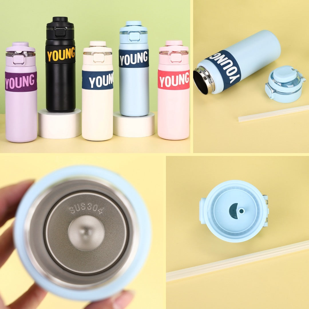 650 ML INSULATED DOUBLE SIP AND DRINK WATER BOTTLE