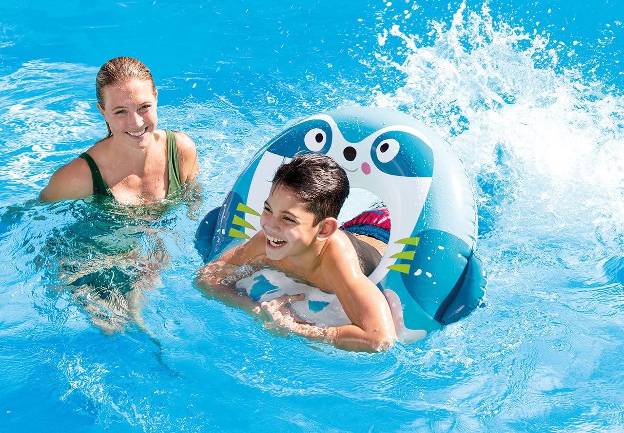 Cute Inflatable Swimming Tube for Adults & Kids (Size: 33" x 30")