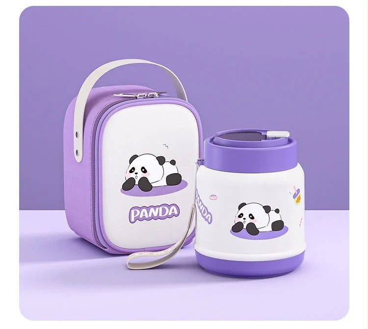 Panda CozyMeal Insulated Lunch Bowl with Insulated Lunch Bag πΌπ₯£π