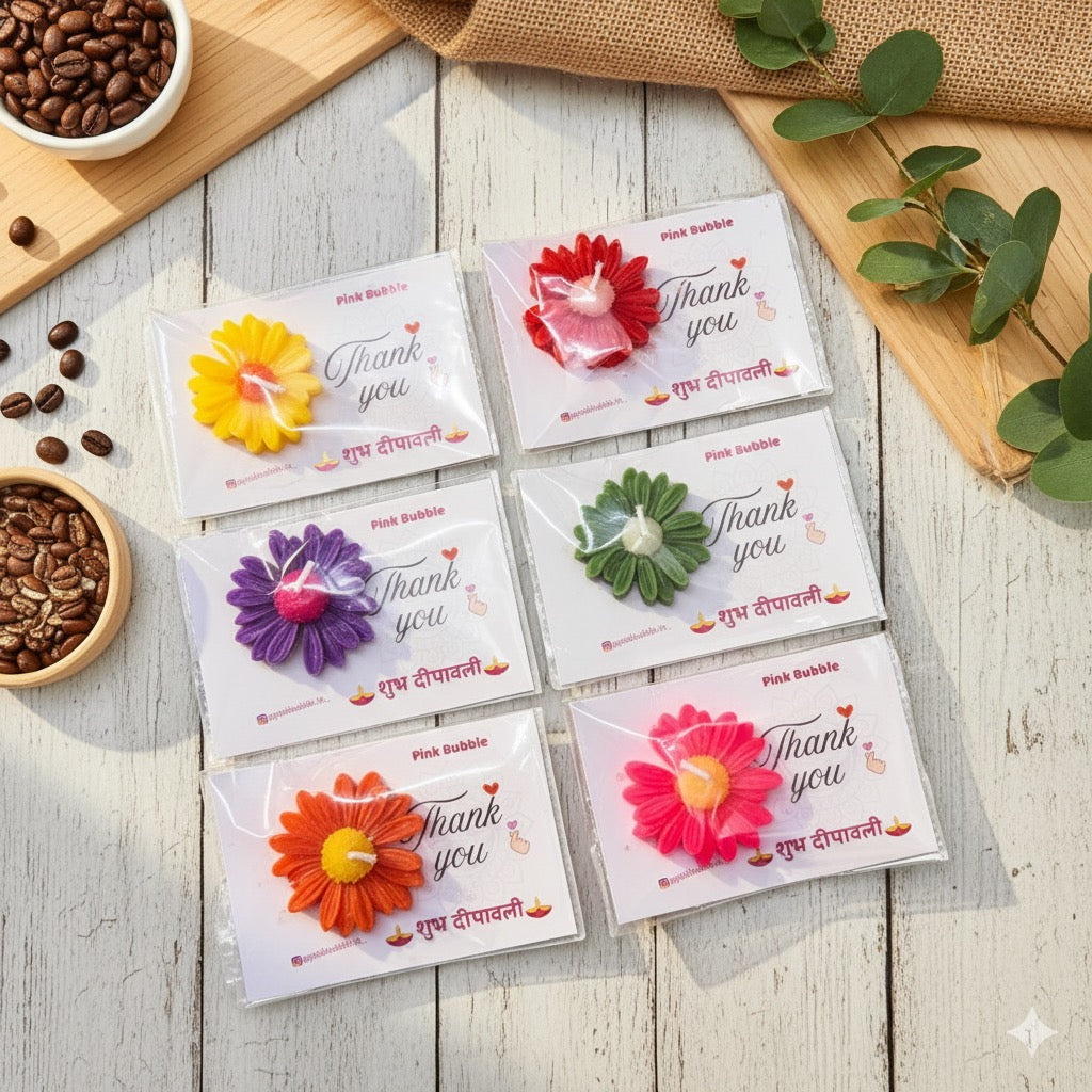 Daisy Candle for Gifting| Scented | 1 Pc in Packet