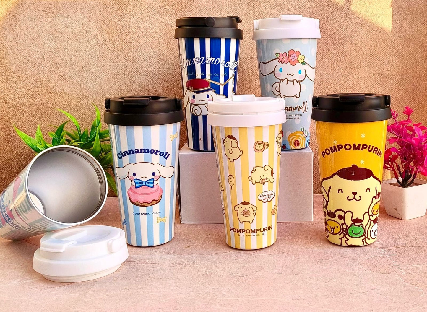500 ML STAINLESS STEEL INSULATED SANRIO THEME COFFEE MUG (347-1)