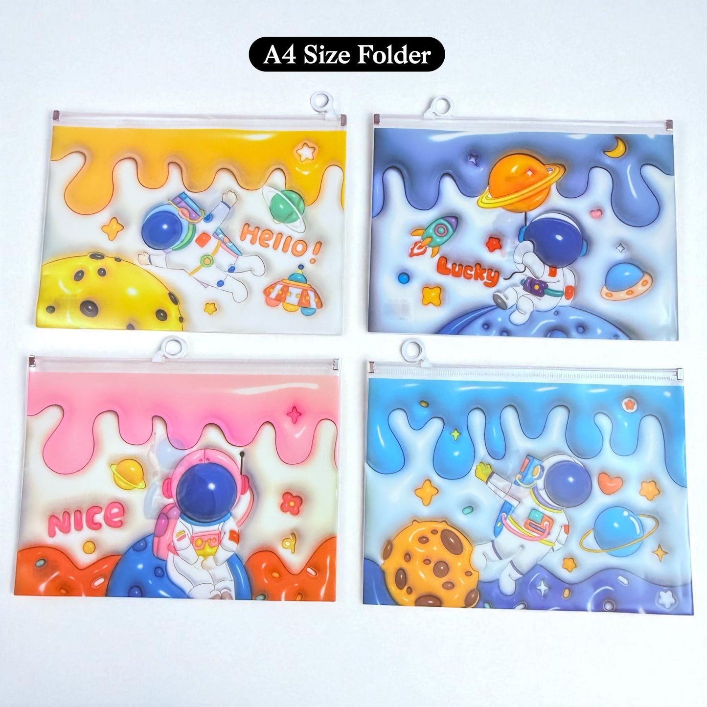 Space A4 Zipper Folder