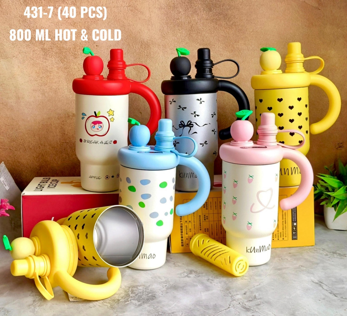 (RK-431-7) 800ML PRINTED INS TUMBLER WITH INFUSER