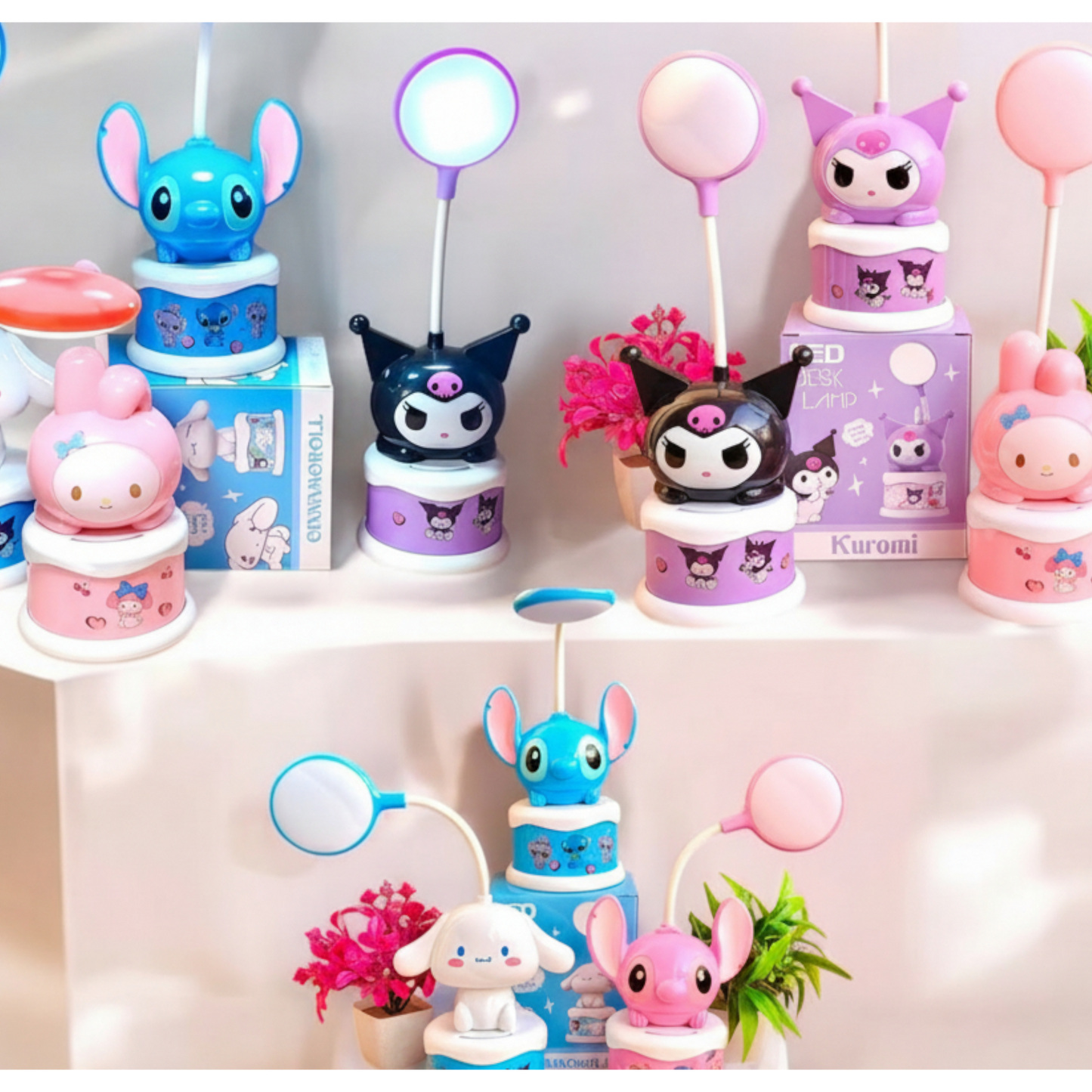Sanrio Table Lamp With Coin Box 3 Step Brightness || Stickers || 395-1