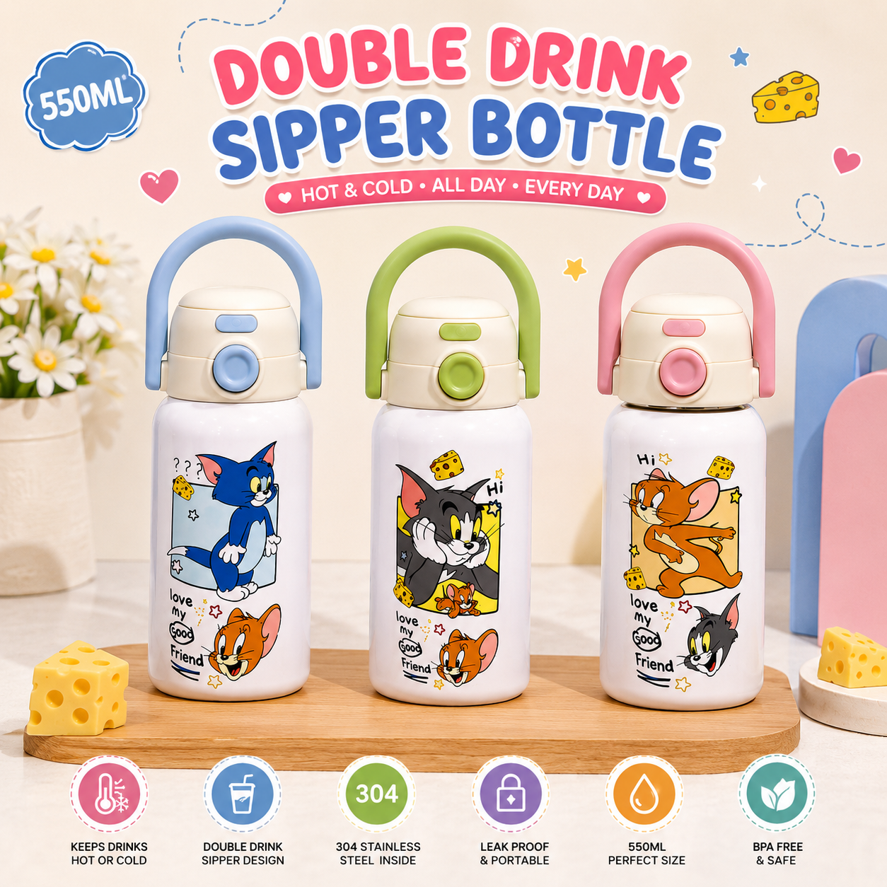 Tom & Jerry Bottles
