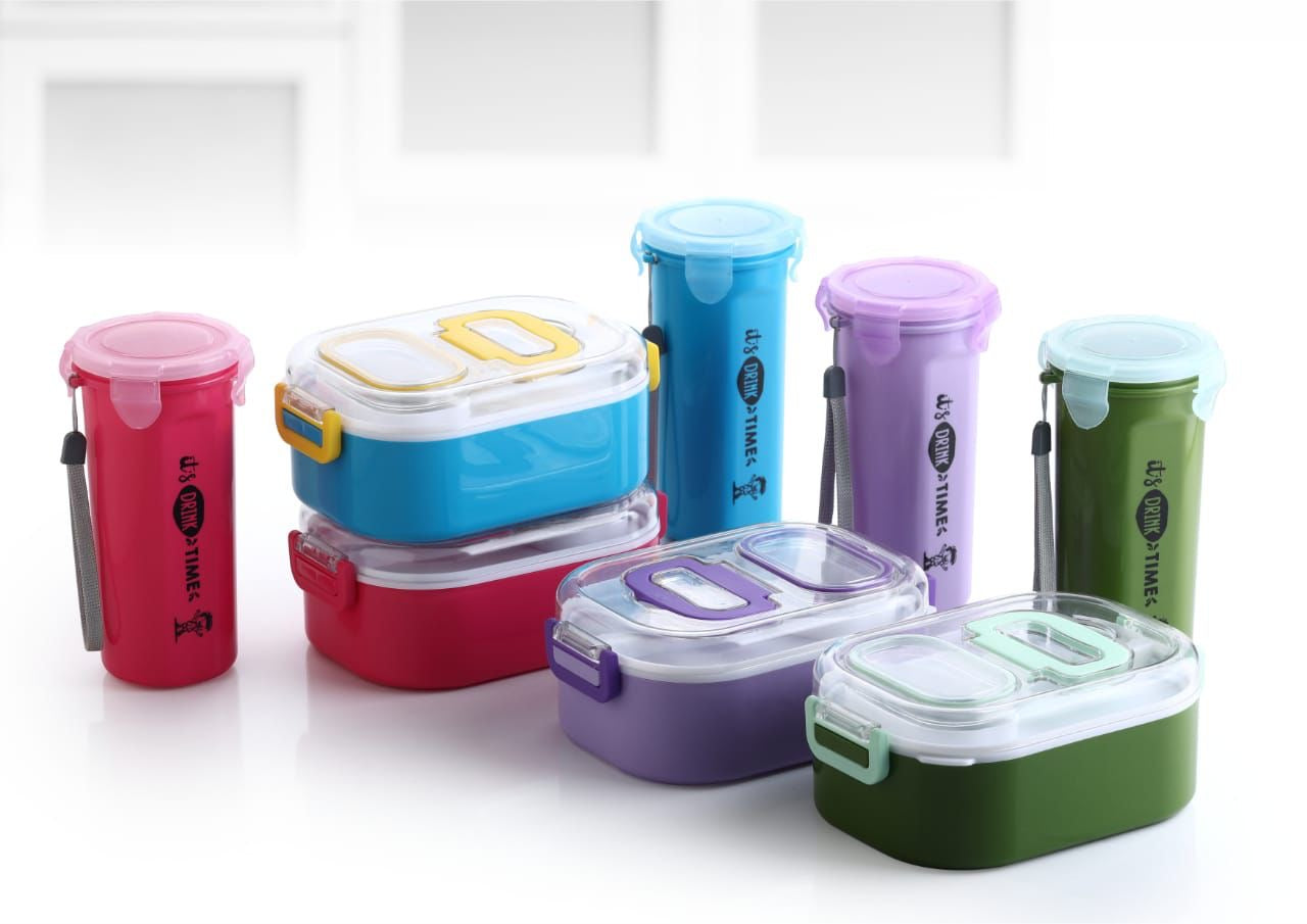 WOW COMBO SET| LUNCH BOX WITH TUMBLER | SHRINK PACK.