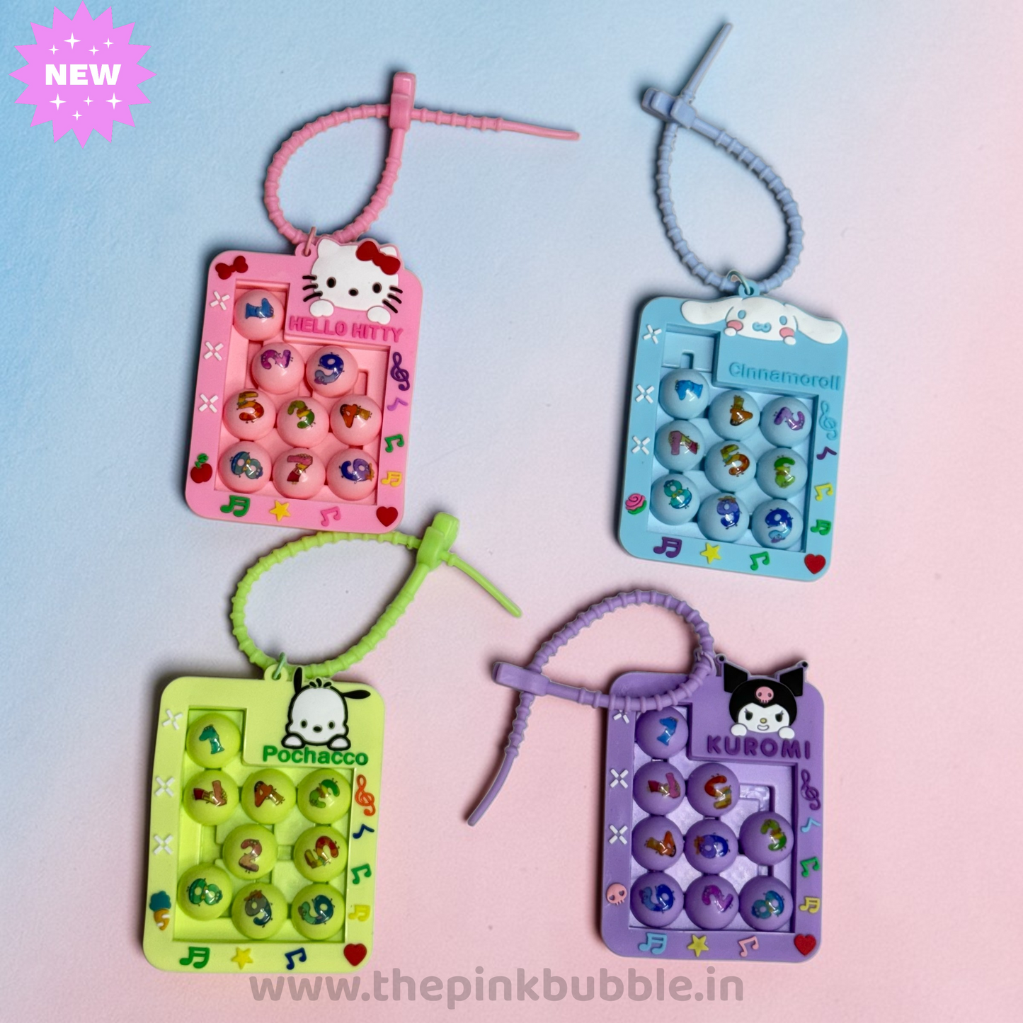 Pop Bead Puzzle Keychain