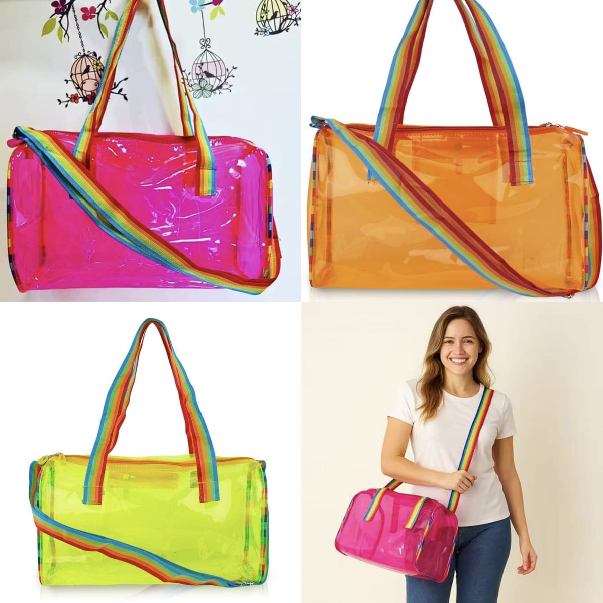 Rainbow Glow Clear Bag