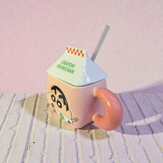 Kawaii Shinchan Straw Mug