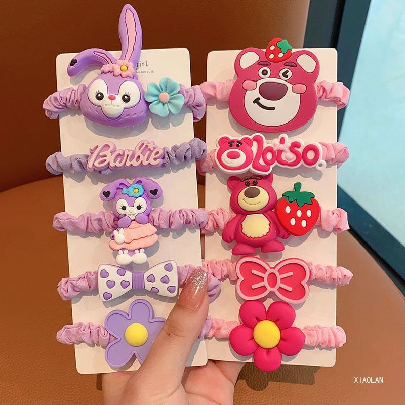 Cartoon Charm Hair Band Pack π
