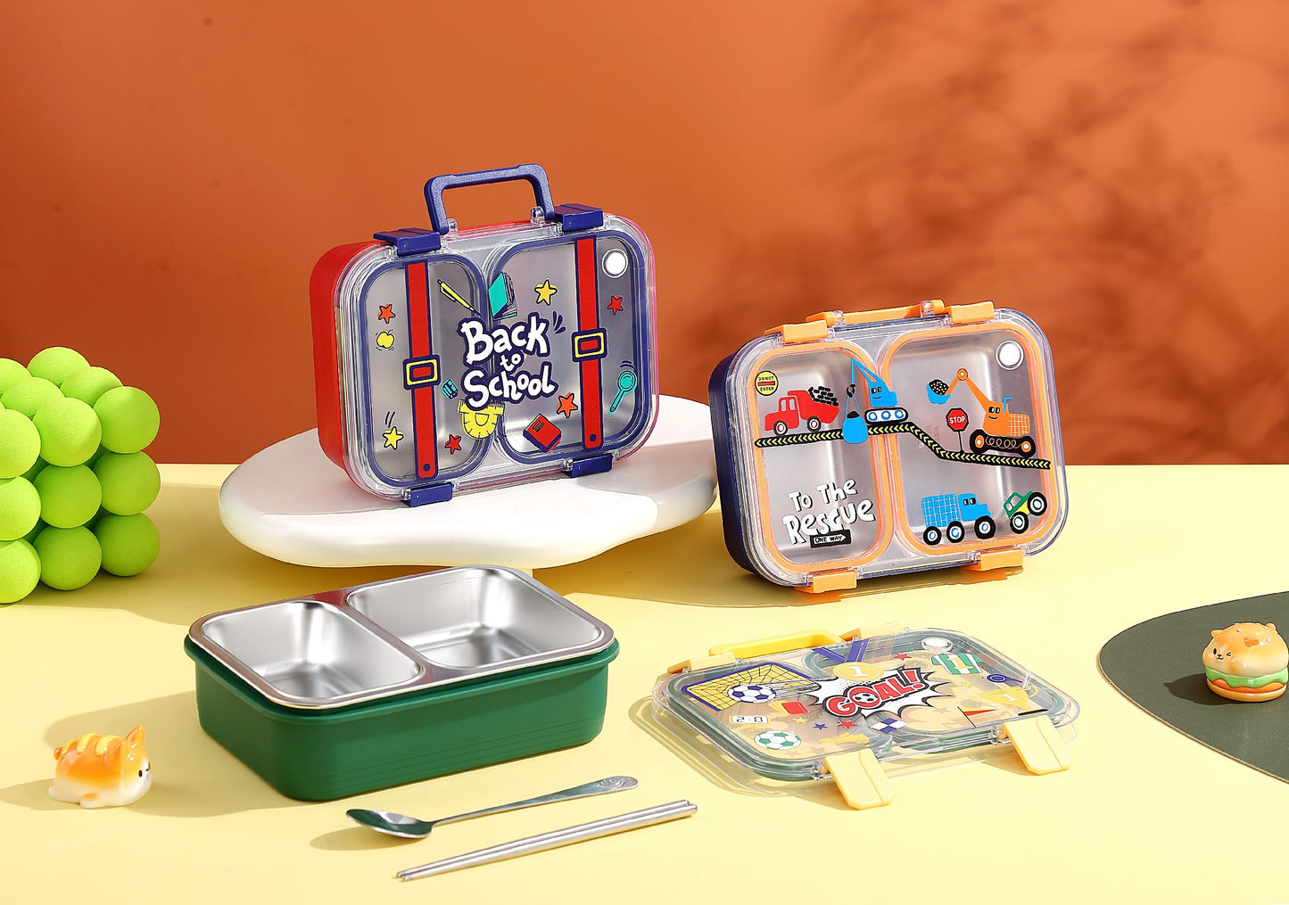 7155 LUNCH BOX 2 PARTITION LEAKPROOF