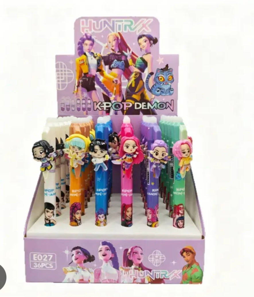 K-Pop Demon 3D Topper Erasable Pens Set