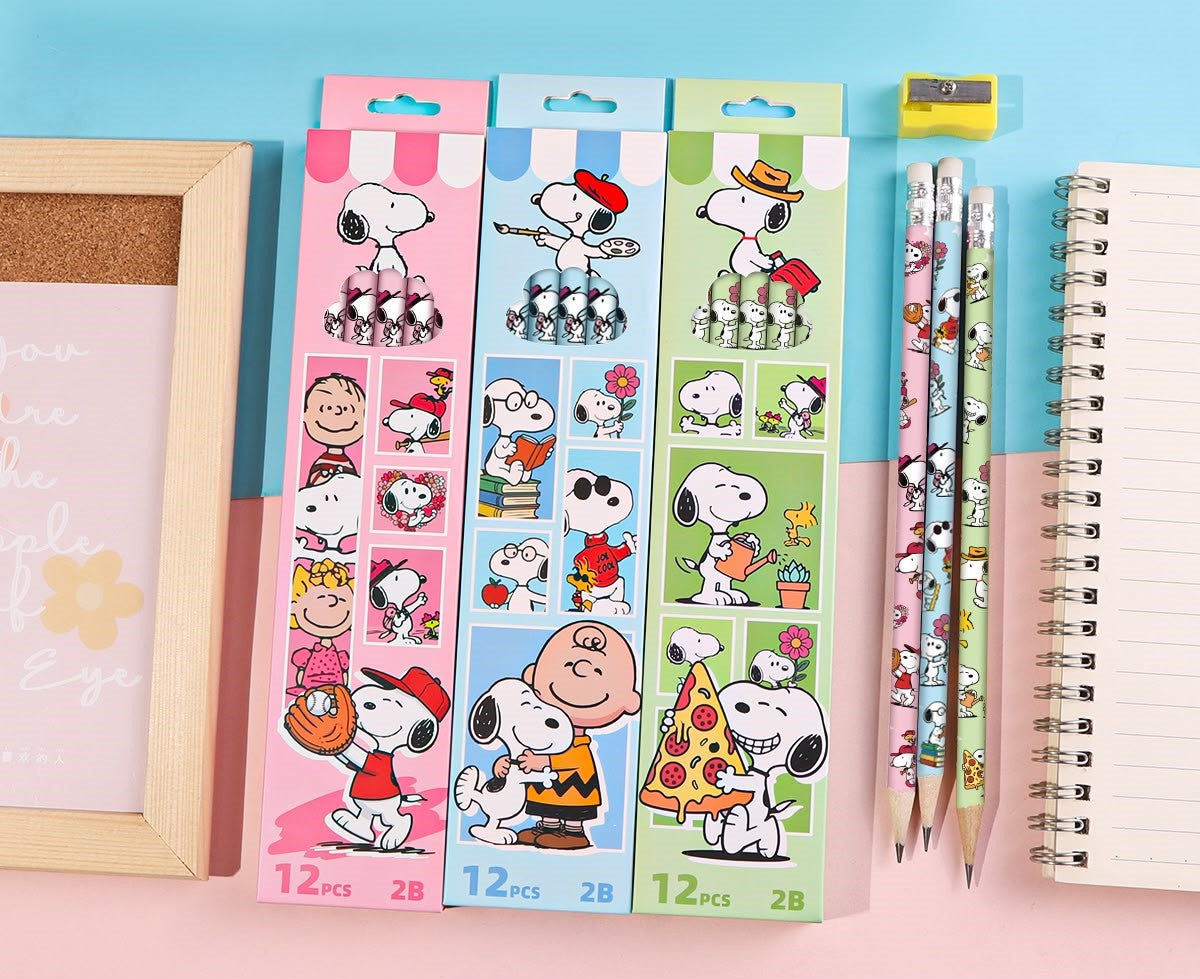 Snoopy 2B Pencil Set ā Pack of 12