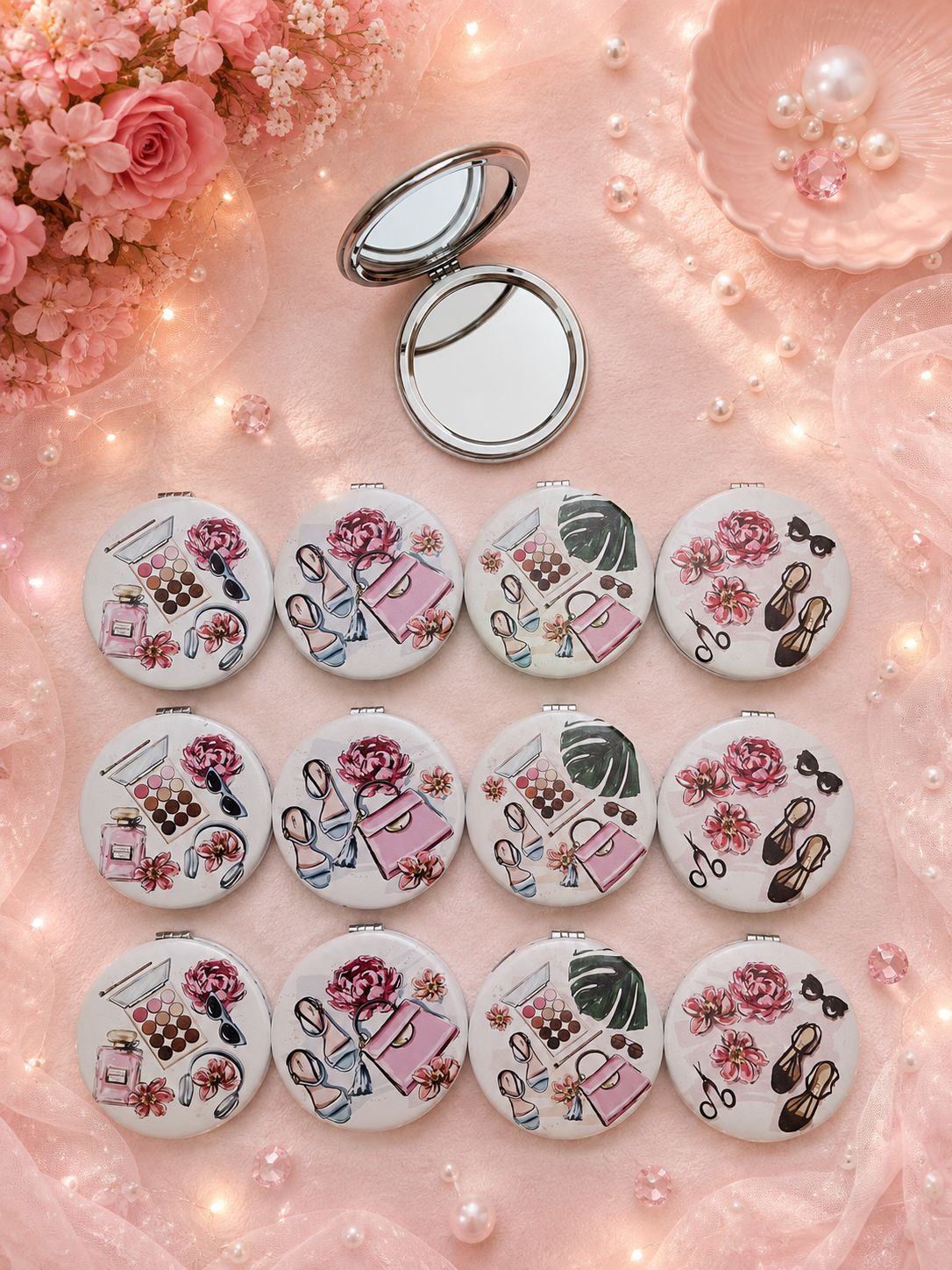 š· Blush & Bloom Compact Mirror