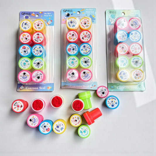 Happy Round , Space & Unircorn Stamp Set β (Pack of 10)