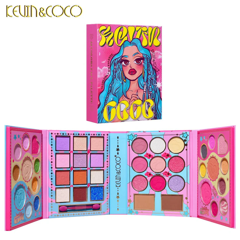 Coco-C Complete Makeup Palette | Four Layer Folding Booklet