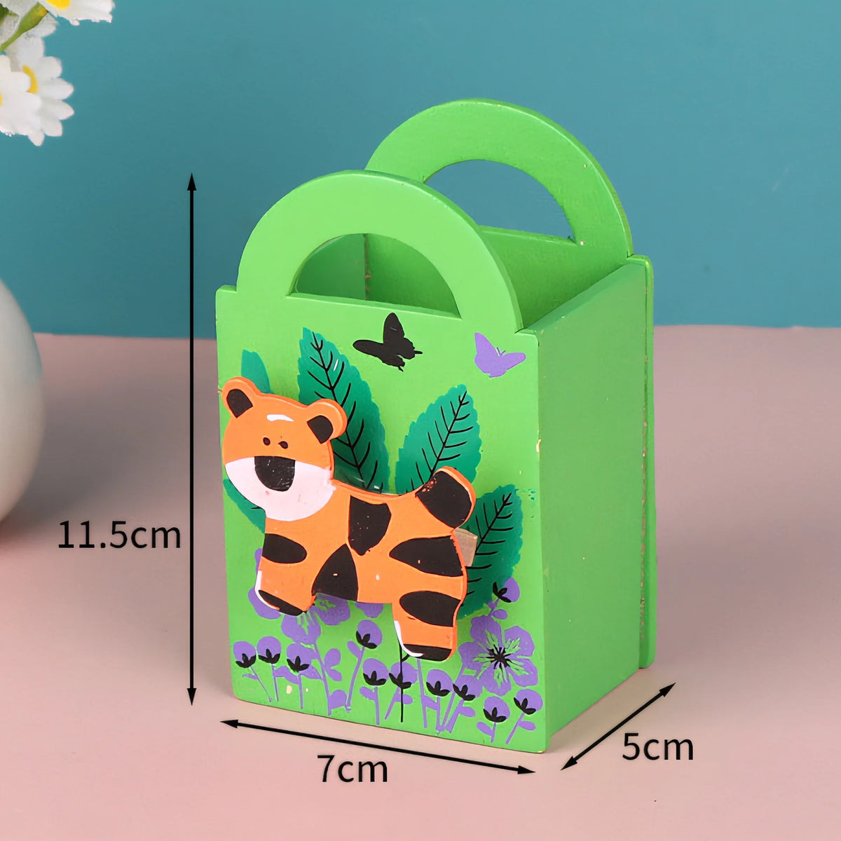 WOODEN HANDLE ANIMAL PEN STAND