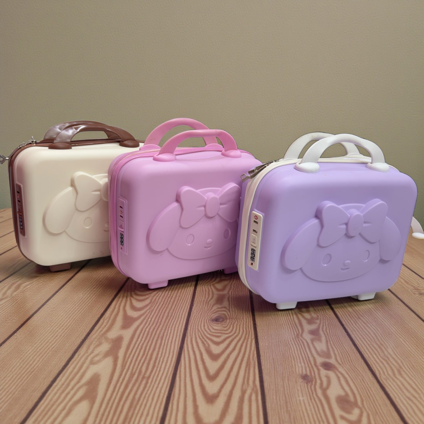 My Melody Hard shell Case/Travel/Vanity Bag (With Lock)