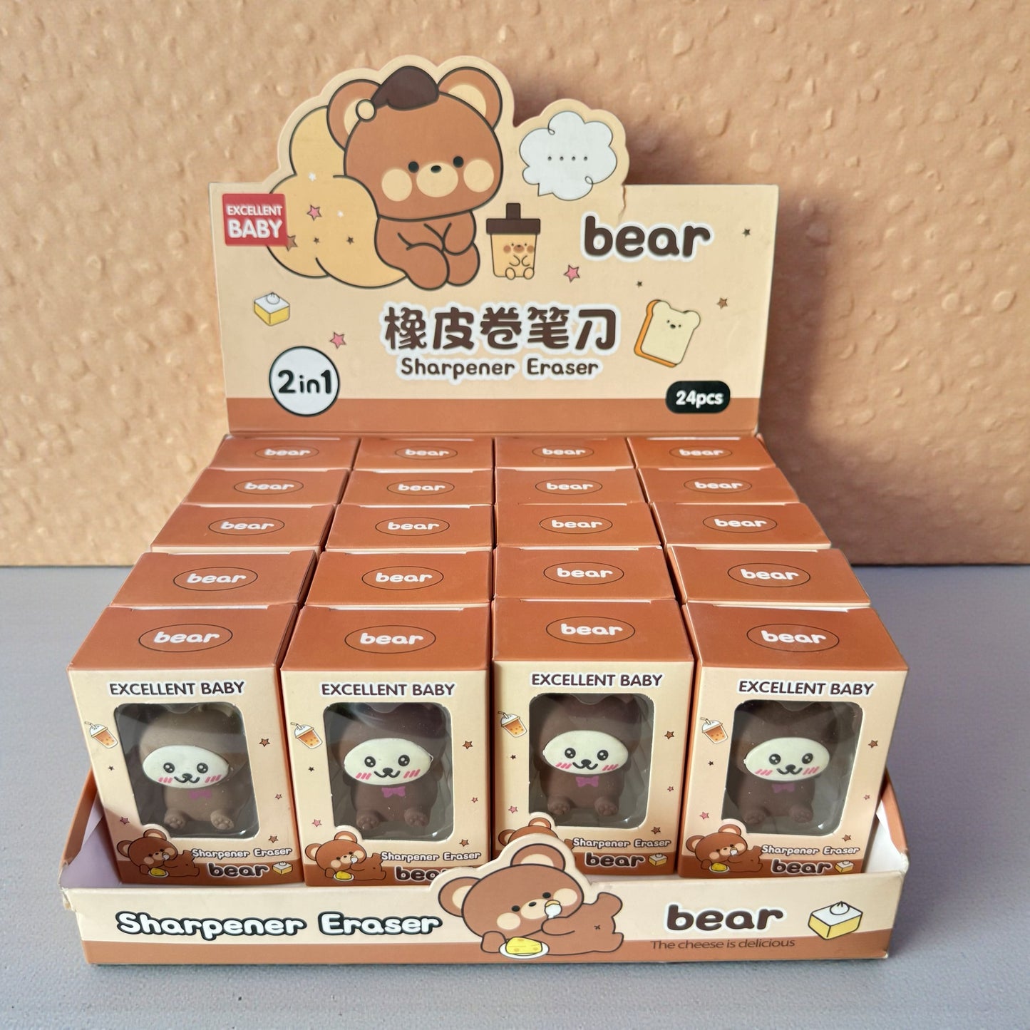 🐻 Bear 2-in-1 Sharpener Eraser