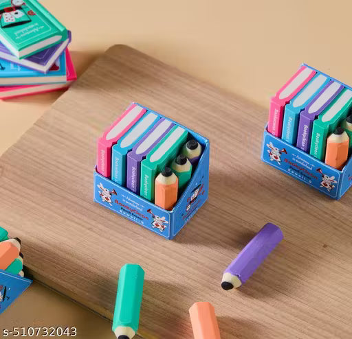 Bookshelf With Pencils Eraser