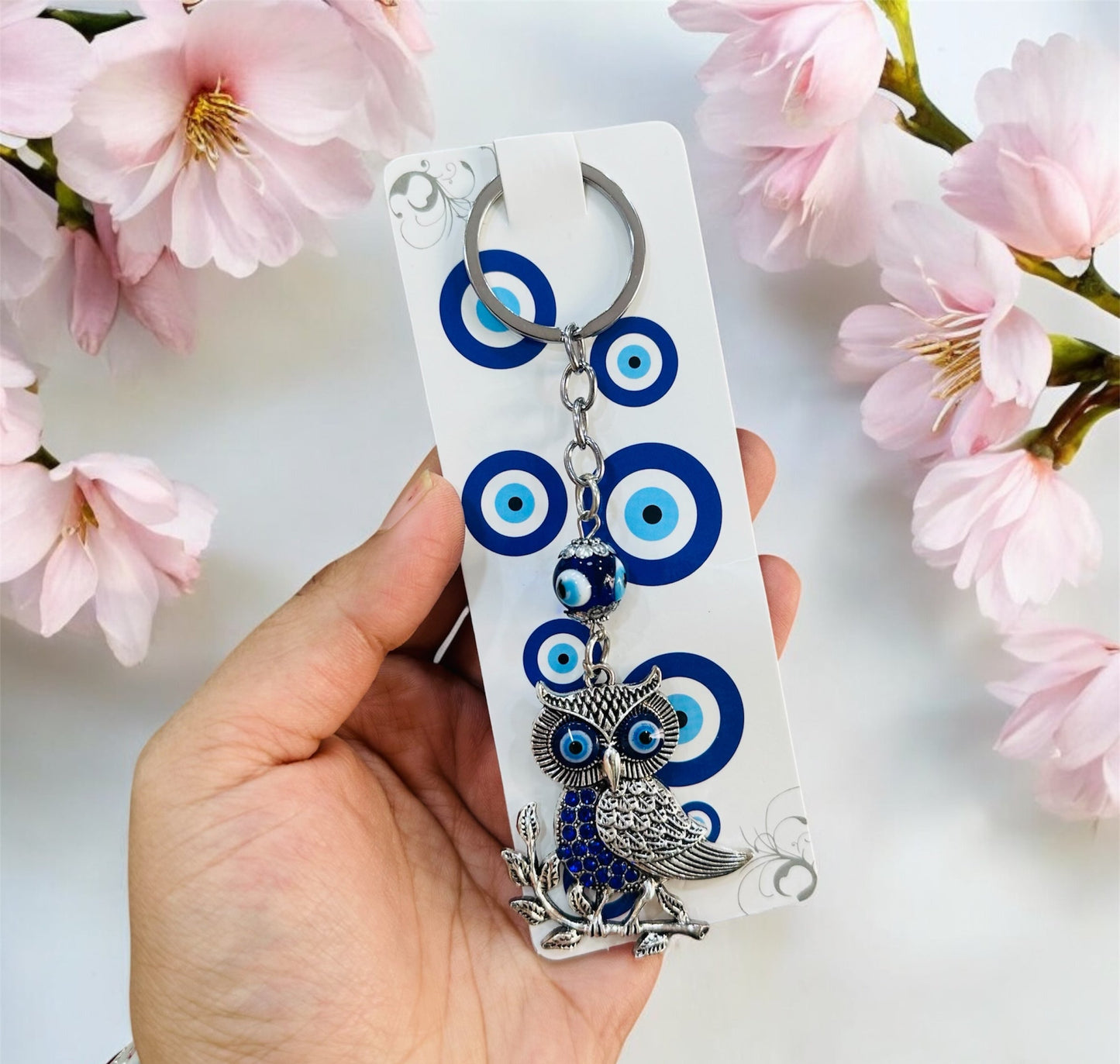 Owl Evil Eye Keychain