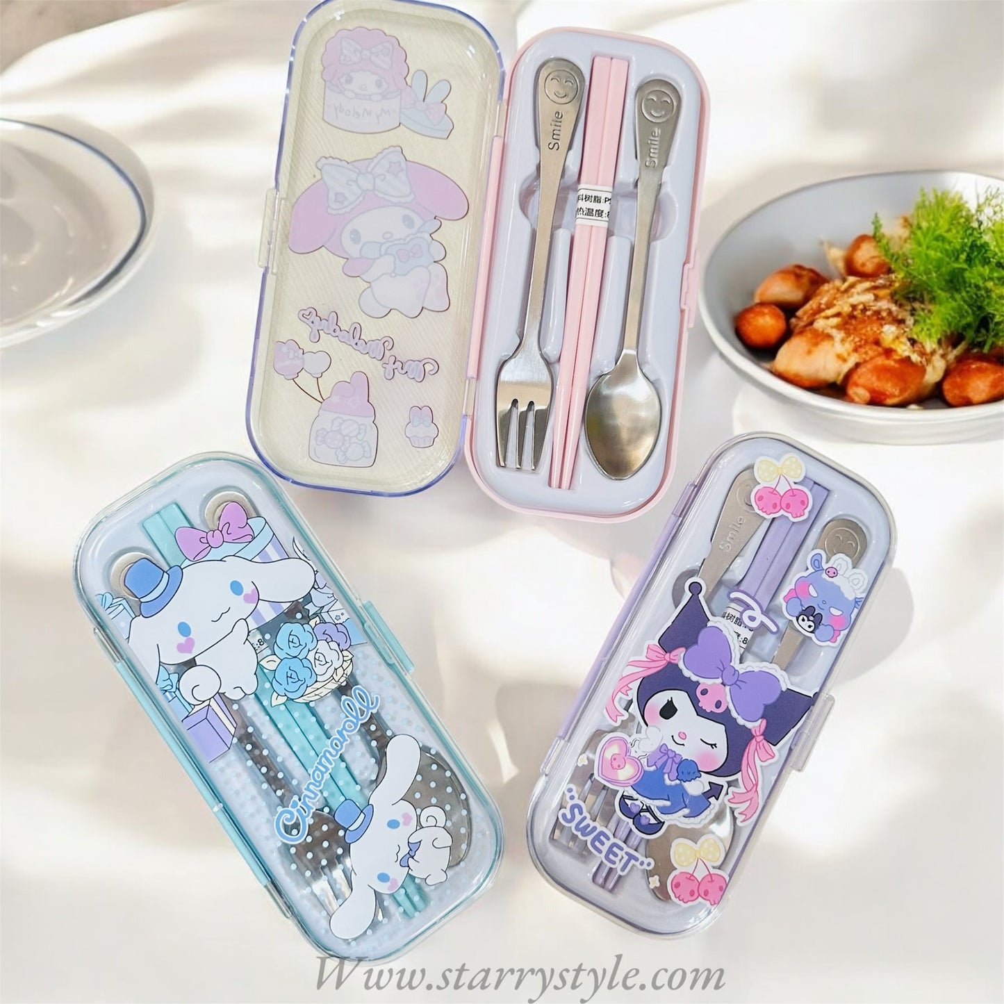 Kuromi Cutlery Set