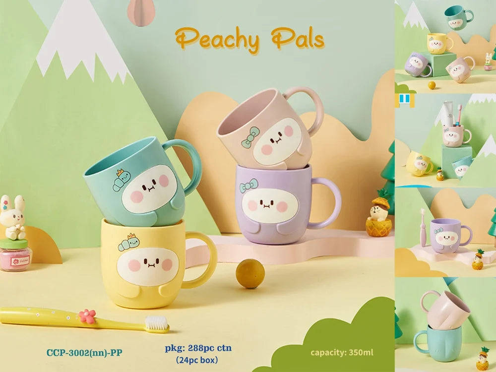 Peachy Pals Kawaii Mugs