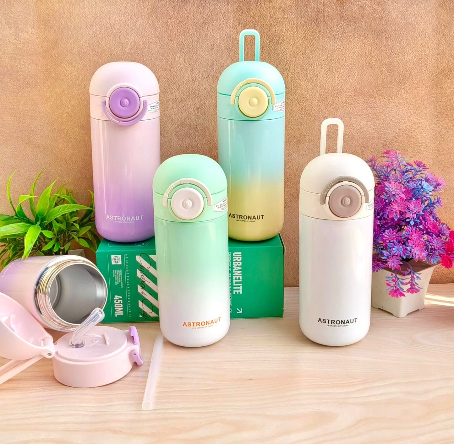 450 ML URBAN ELITE KIDS INSULATED SIPPER BOTTLE || ASTRONAUT ||