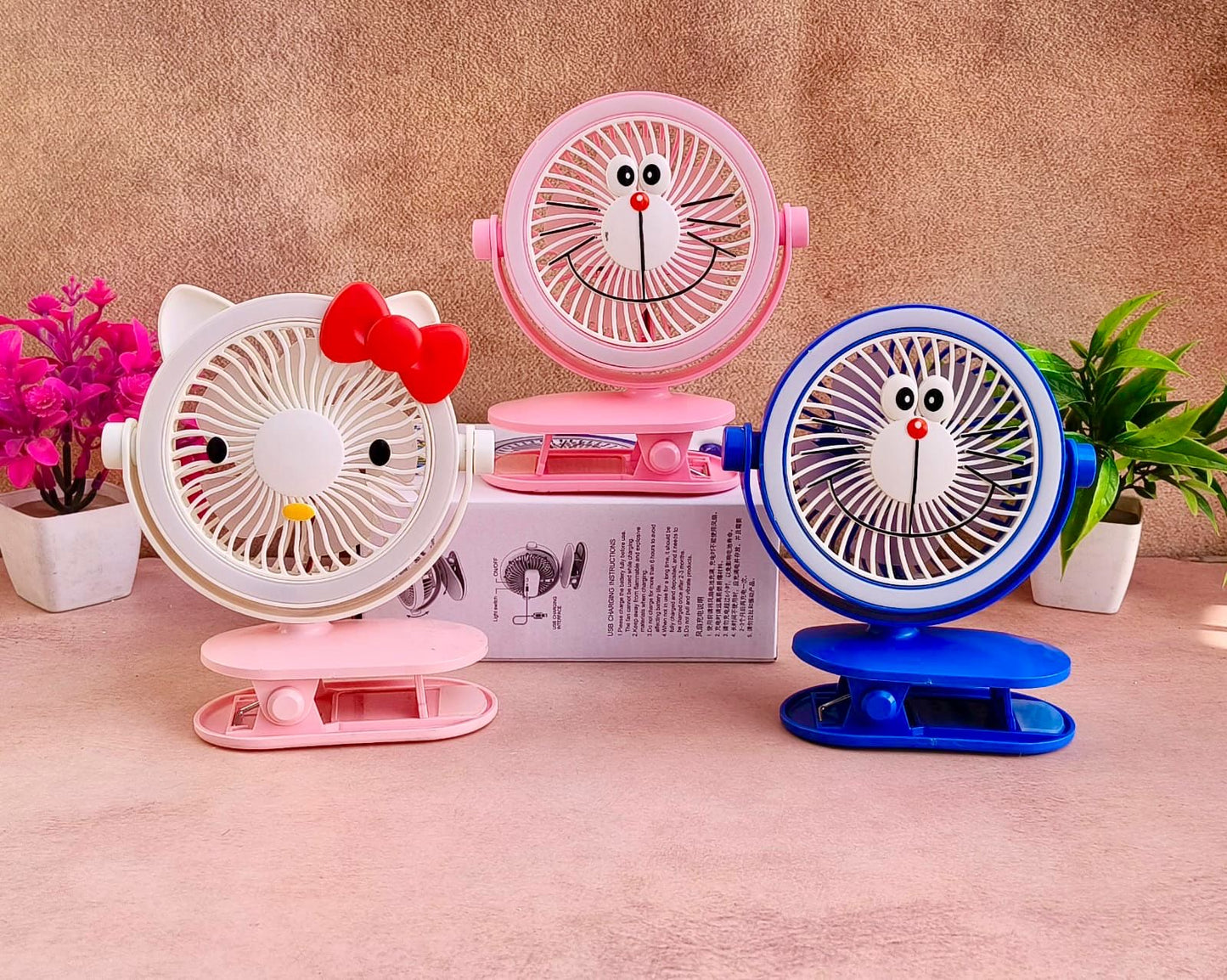 BIG SIZE KIDS USB TABLE FAN WITH CLIP || 383-11&12