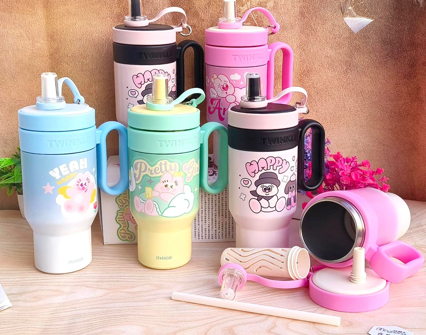 850 ML PRINTED INSULATED TUMBLER WITH HANLDE ( 387-2)