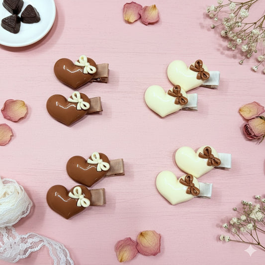 Heart Hair Clips | Pair | Pack Of two Clips