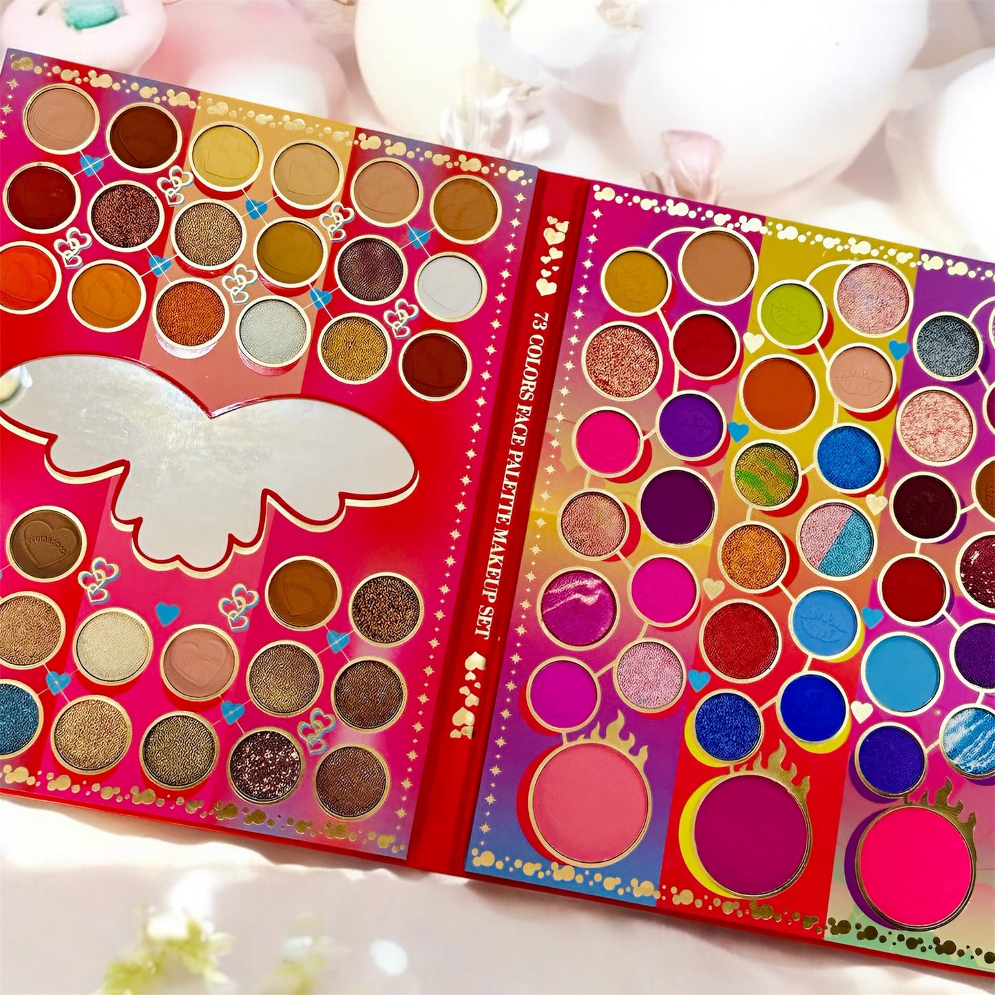 COCO-B Complete Makeup Palette| Two Folding Layers| 73 Colours Makeup Palette