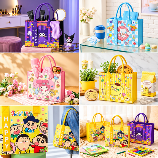 Cute Character Shopping Tote Bags