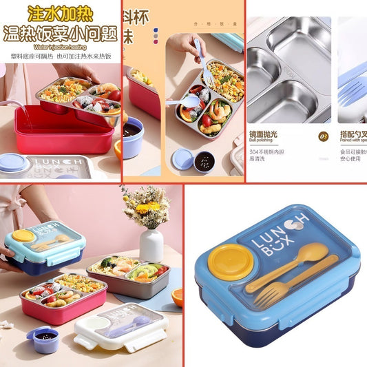 3 COMPARTMENT BIG 750+80 ML WITH CURRY BOWL STAINLESS STEEL 304 INSULATED LUNCH BOX PRICE ( 2555)