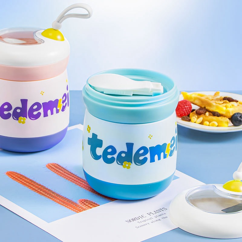 TEDEMEI (480-2) 450ML TEDEMEI S.S INSULATED BREAKFAST BOWL WITH FOLDABLE SPOON