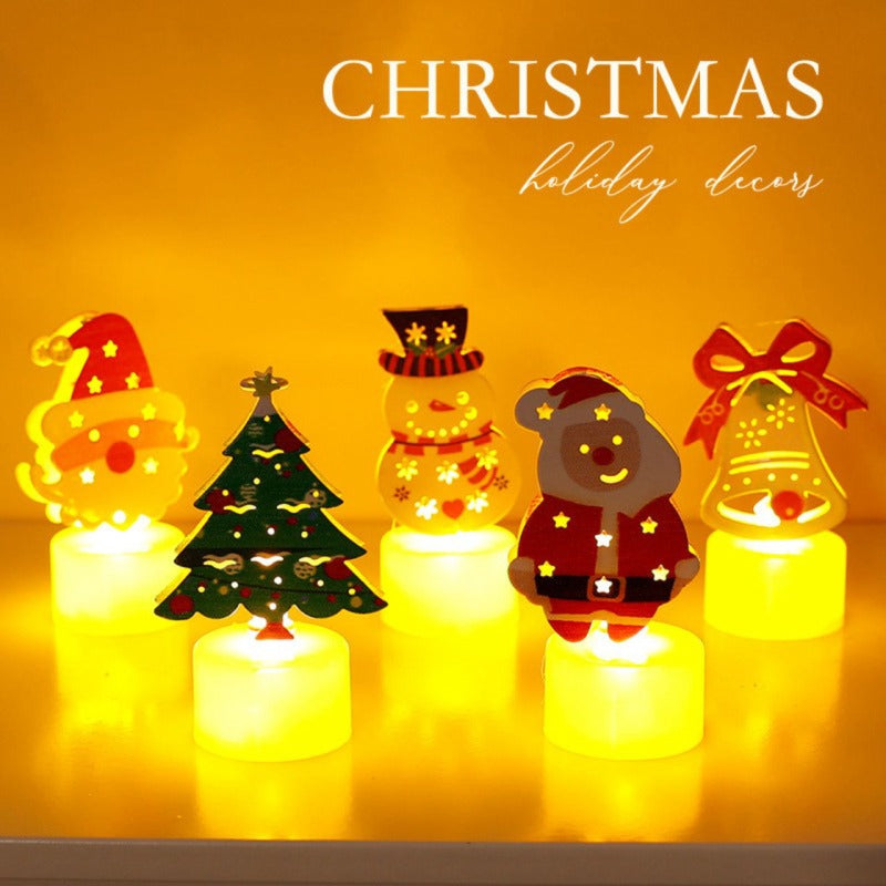 514-4 CHRITMAS THEME MINI CANDLE/LAMP
