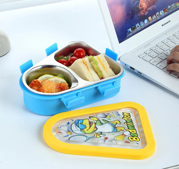 Happy Bento Triangular Tiffin Box|3 Compartment
