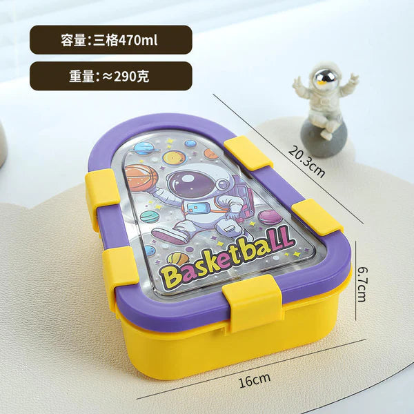 Happy Bento Triangular Tiffin Box|3 Compartment