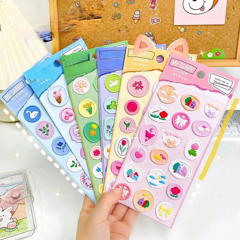 Kawaii Stamp Stickers (Pack of 1)