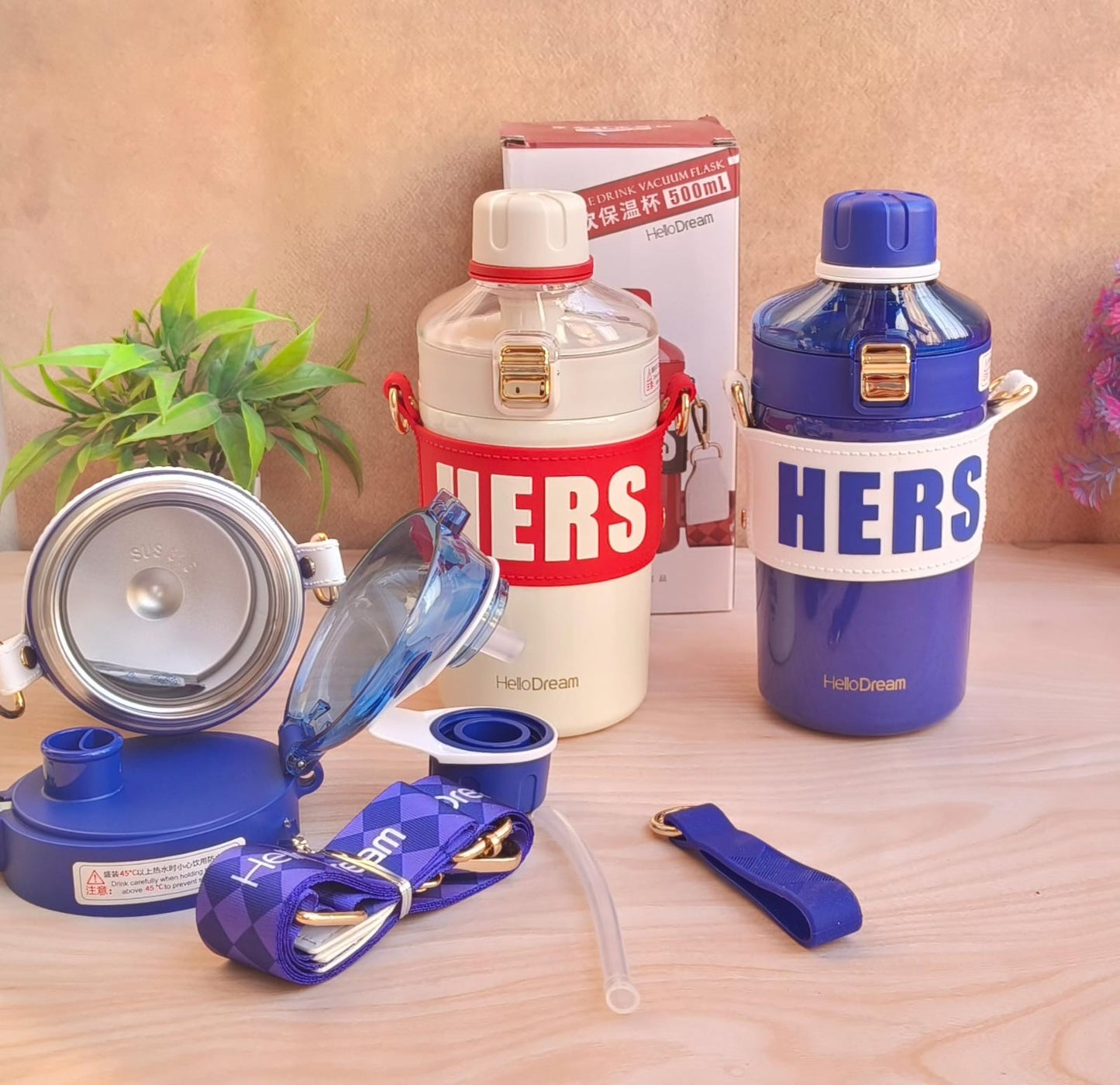 Hers || 500ML HELLO DREAM HERS BOTTLE || INSULATED || 386-4 ||