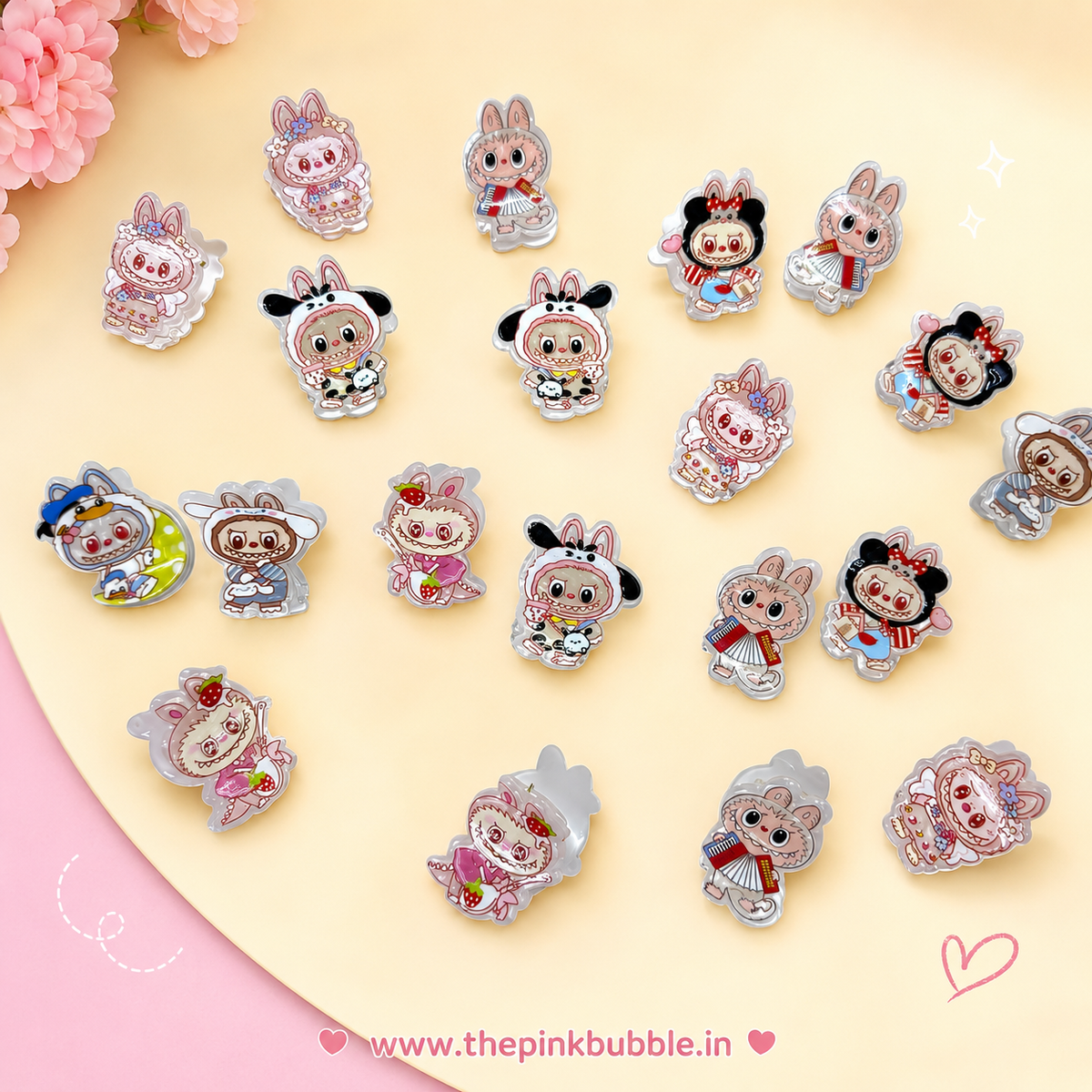 Mini Labubu Clutchers/Clips ( Pack of 2)