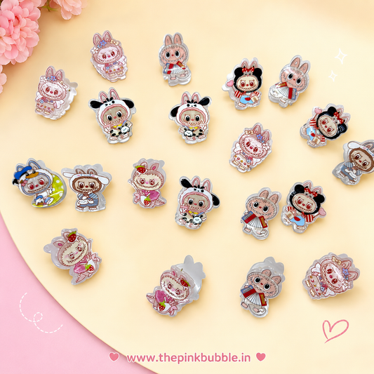 Mini Labubu Clutchers/Clips ( Pack of 2)