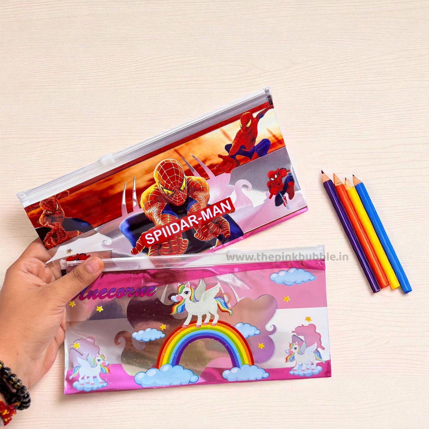 Spiderman Unicorn Zipper Pouch